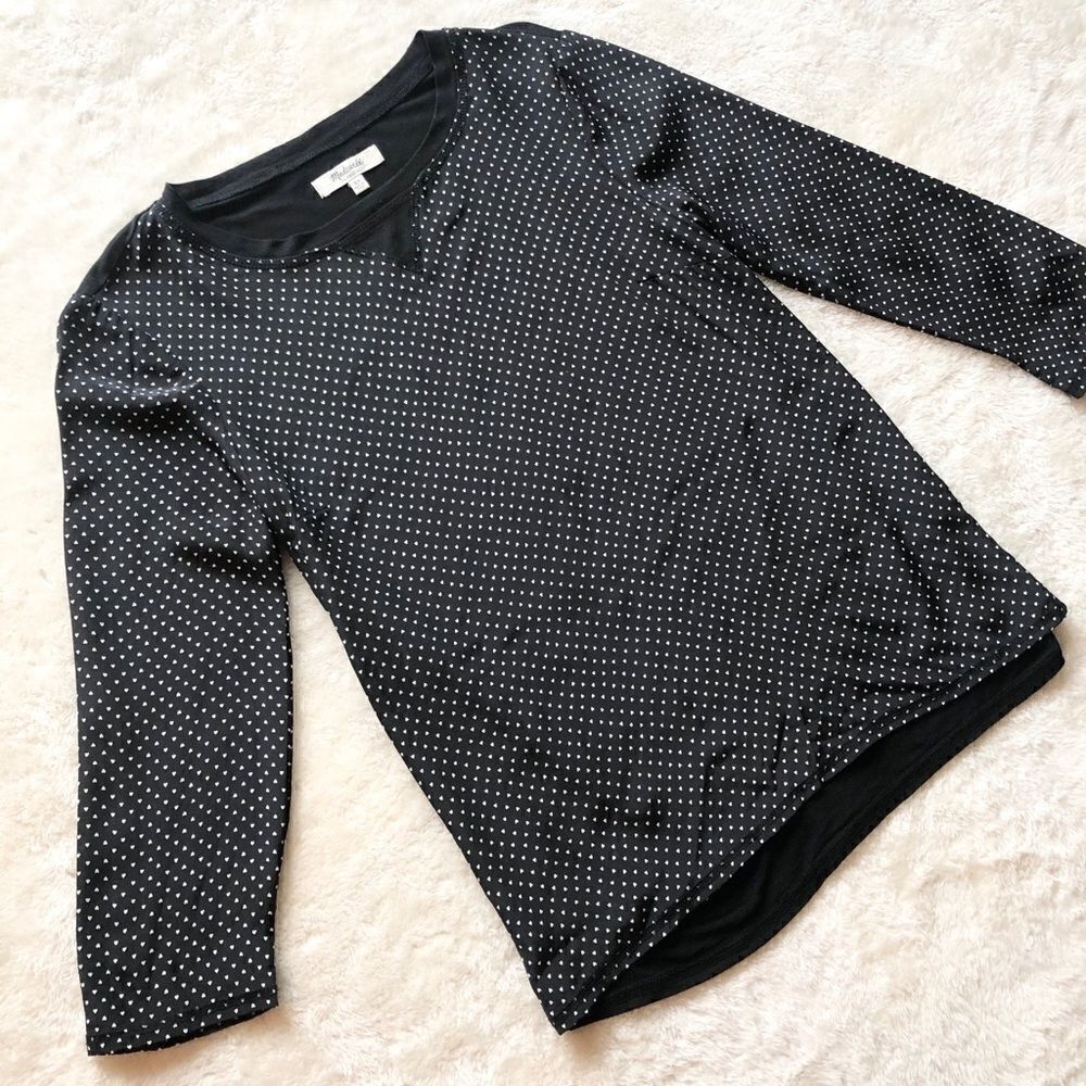 Madewell Polka-Dot Hearts Long Sleeve - Picture 2 of 5